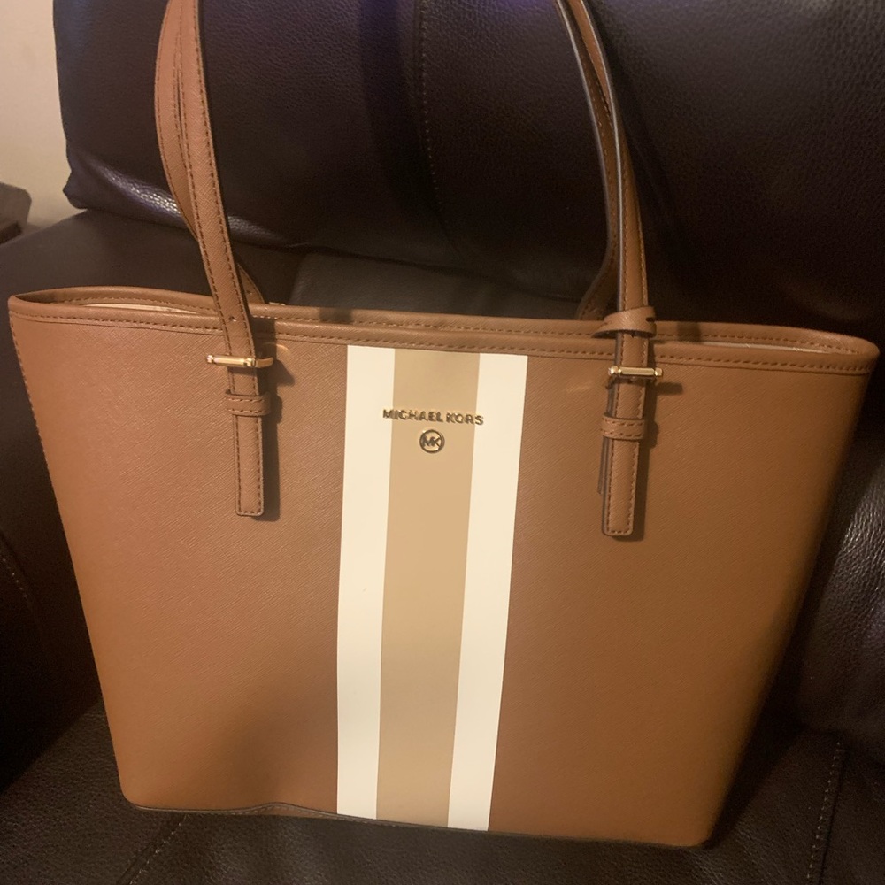 Michael Lors Center Stripe tote JST MD Carry Tote